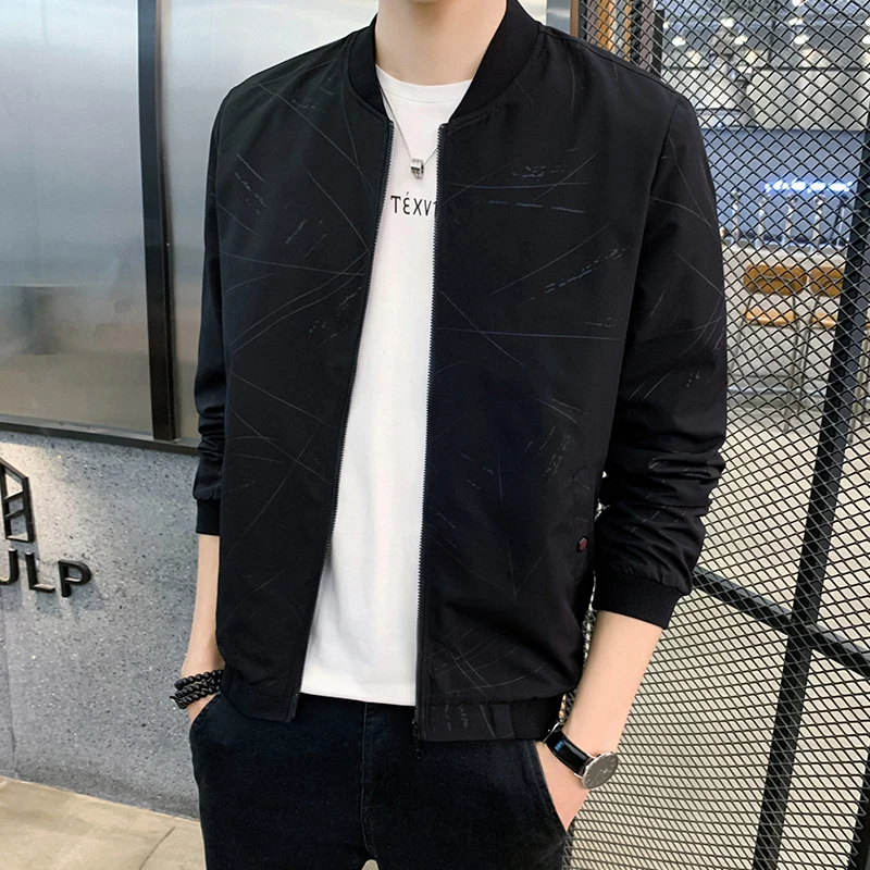 

Autumn Mens Bomber Jackets Casual Male Outwear Military Windbreaker Coats Men Stand Collar Slim Baseball Jackets Clothing KE19