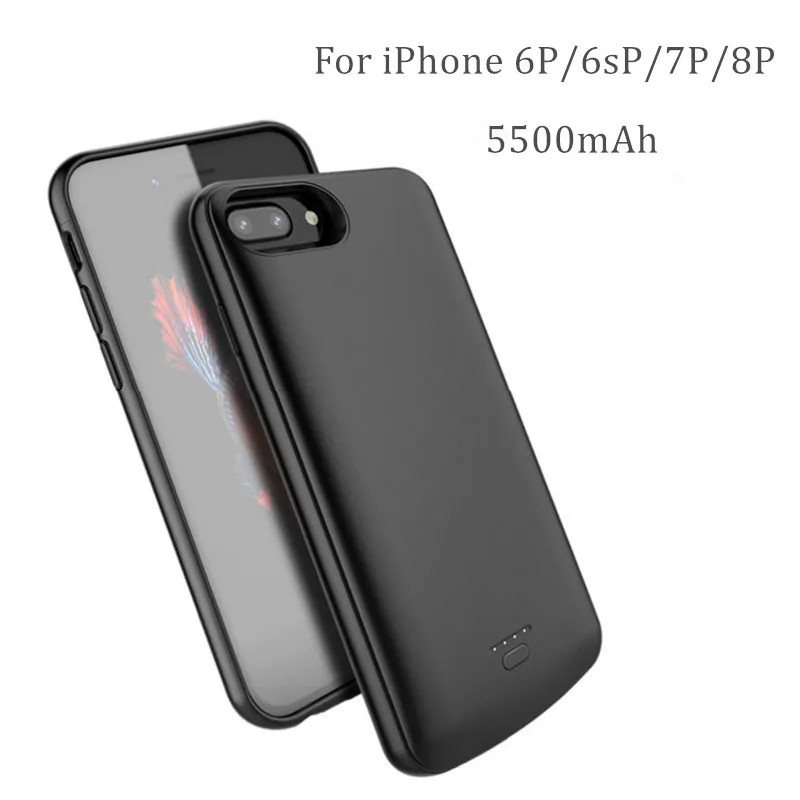 5500mAh зарядное устройство чехол для iPhone 6 6s 7 8 plus чехол питания для iPhone XR XS Max 5000mAh внешний аккумулятор зарядное устройство чехол