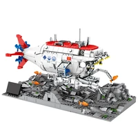 1288pcs moc deep sea manned submersible diy building block stem toy set