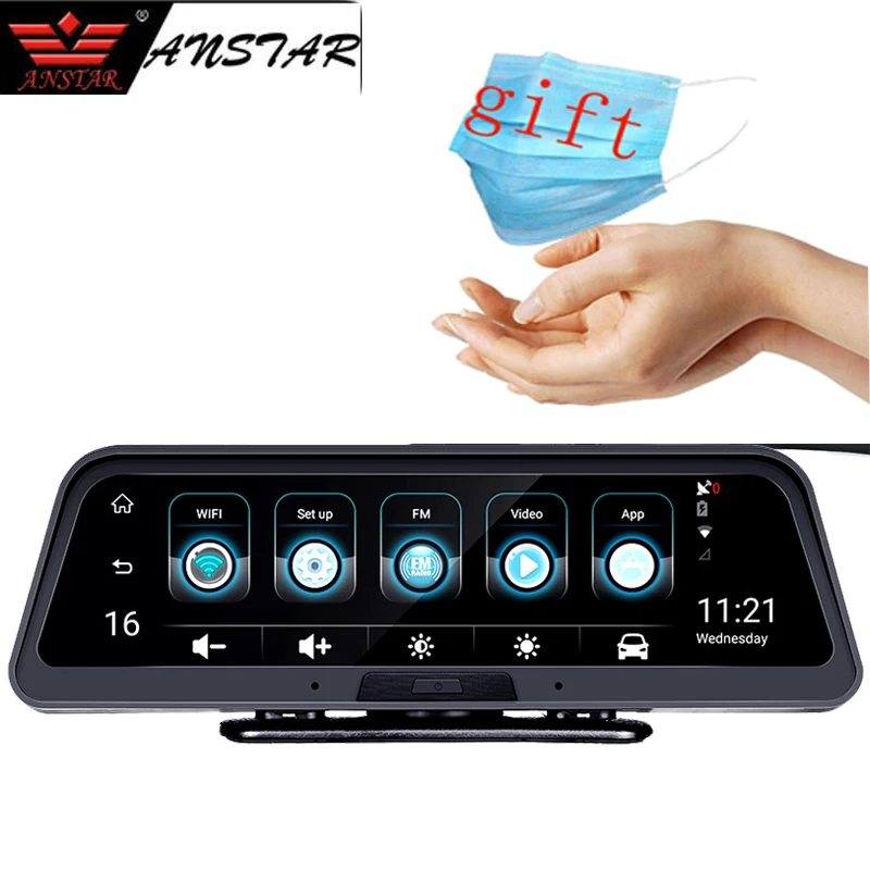 Home 2 Câmera do Carro Gravador de Vídeo Câmera de Visão Anstar Traço Android Dashboard Wifi Gps Adas Carro Dvr 1080 p Registrador Auto Traseira 4g Cam
