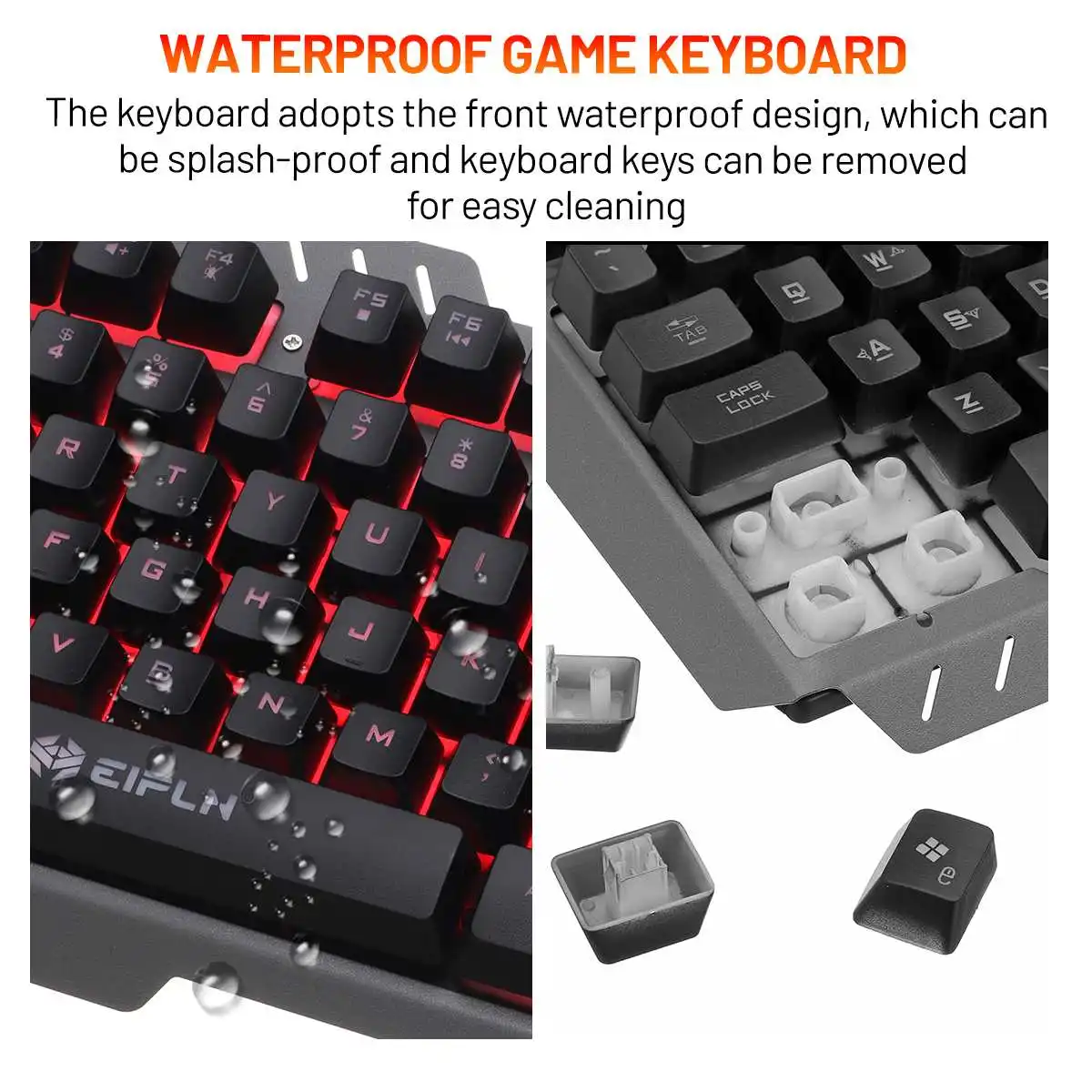 ゲーミングキーボードマウスセット機械的な感触と Rgb Led バックライト電話ホルダーゲーマー Usb 有線人間工学キーボードコンボ