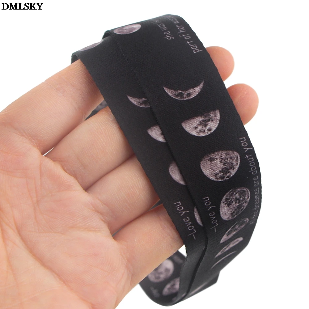md014 dmlsky cartoon punk lanyard keychain black lanyards for keys badge id mobile phone rope neck straps accessories gifts free global shipping