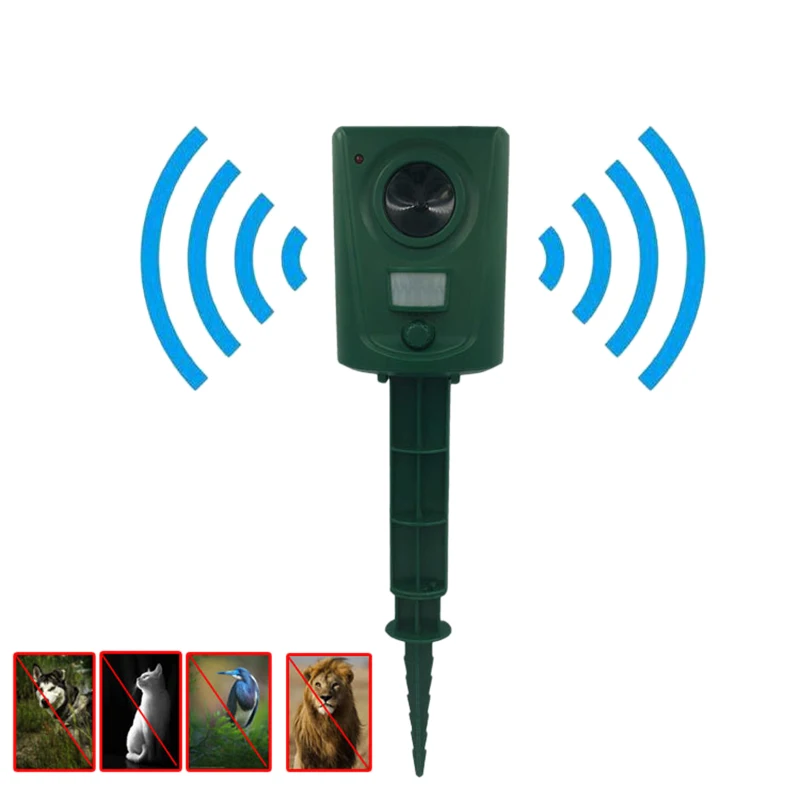 Отпугиватель животных солнечный светильник отпугиватель птиц пугает