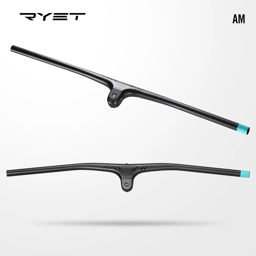 RYET MTB Интегрированный руль T1000 Carbon Rise 810 мм-7 градусов UD матовый велосипед AM XC