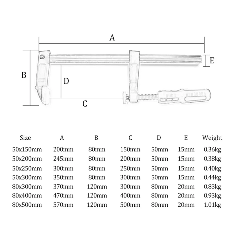 

1pc F Clamp Woodworking F Clamps 6 Inch 12inch Malleable Cast Iron Heavy Duty Bar Clamps Tool To Grip Various Shapes