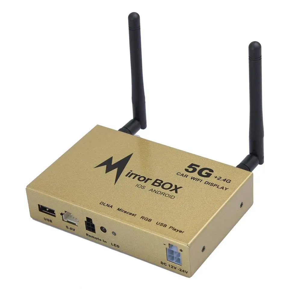 Автомобильный wifi зеркальный бокс для Android iOS для навигации по мобильному телефону к ЖК-мониторам универсальный A/V зеркальный конвертер 5G