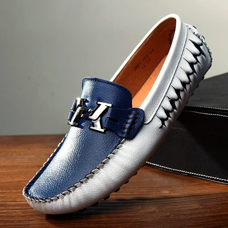 

Italian Mens Shoes Casual Luxury Loafers Men High Quality Summer Genuine Leather Moccasins Comfy Breathable Slip On Boat Shoes