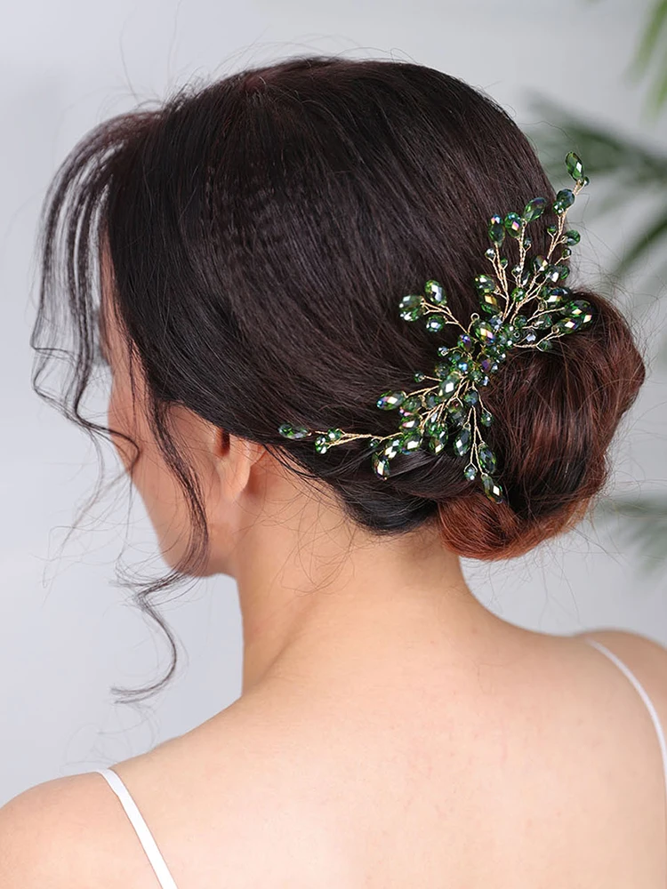 Богемная зеленая расческа для волос фиолетовые головные уборы синие красные