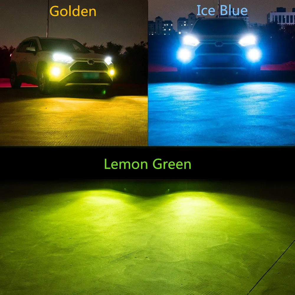 

2Pcs Mini 3000LM Lemon Green LED Fog Light H8 H11 9005 9006 5202 P13W 880 881 Car Fog Lamp Auto Daytime Running Light