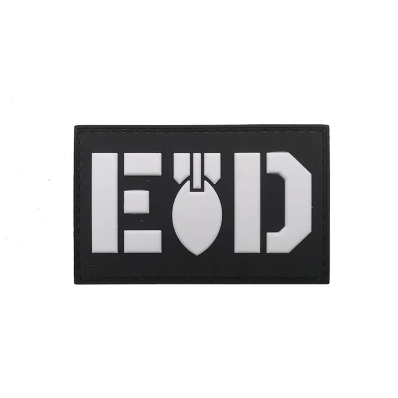 1 шт. 3D вышитый ПВХ взрывозащищенный значок EOD нарукавник нашивка джинсовая