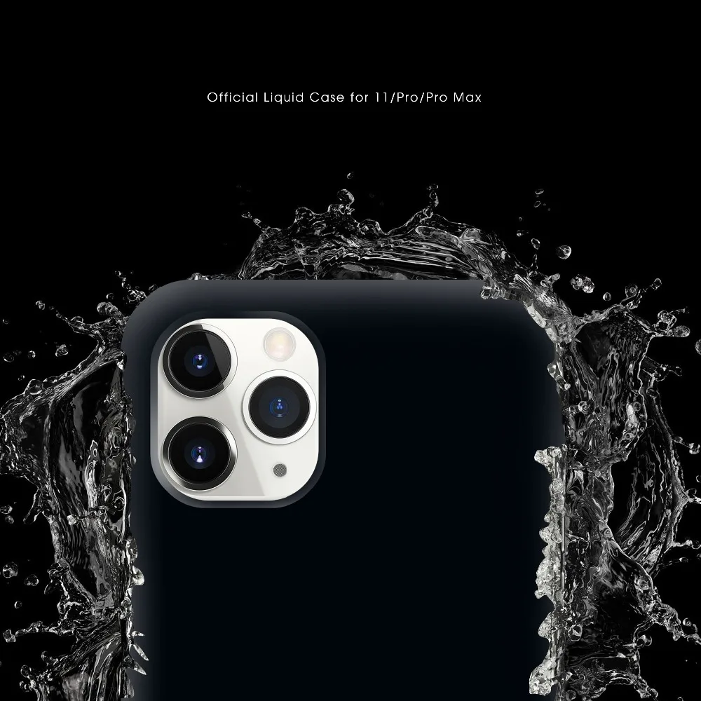 Оригинальный официальный силиконовый чехол для iPhone 11 задняя крышка с логотипом
