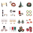 1257 шт. 112, сапоги для кукольного домика, венок, сосна, Санта-Клаус, коврик, метла, миниатюрный кукольный домик, рождественские аксессуары