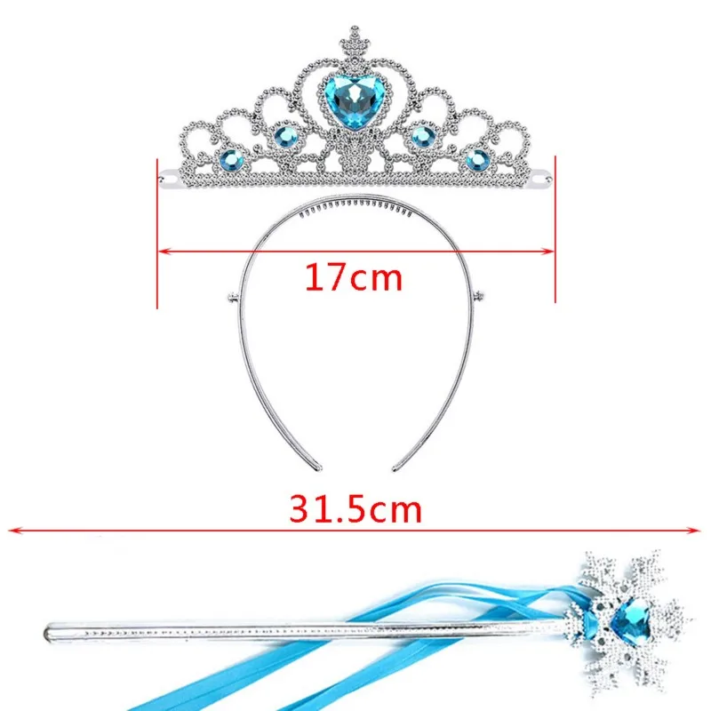 Тиары-короны в виде принцессы Эльзы 2 шт. повязка на голову для детей шоу
