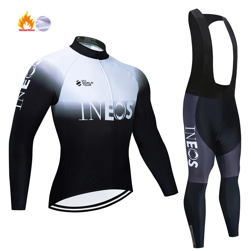 Cycling suit INEOS велосипедная команда Джерси 19D набор велосипедных штанов одежда для мужчин зимняя полярная термальная профессиональная велосипедная майка - Цвет: Cycling suit