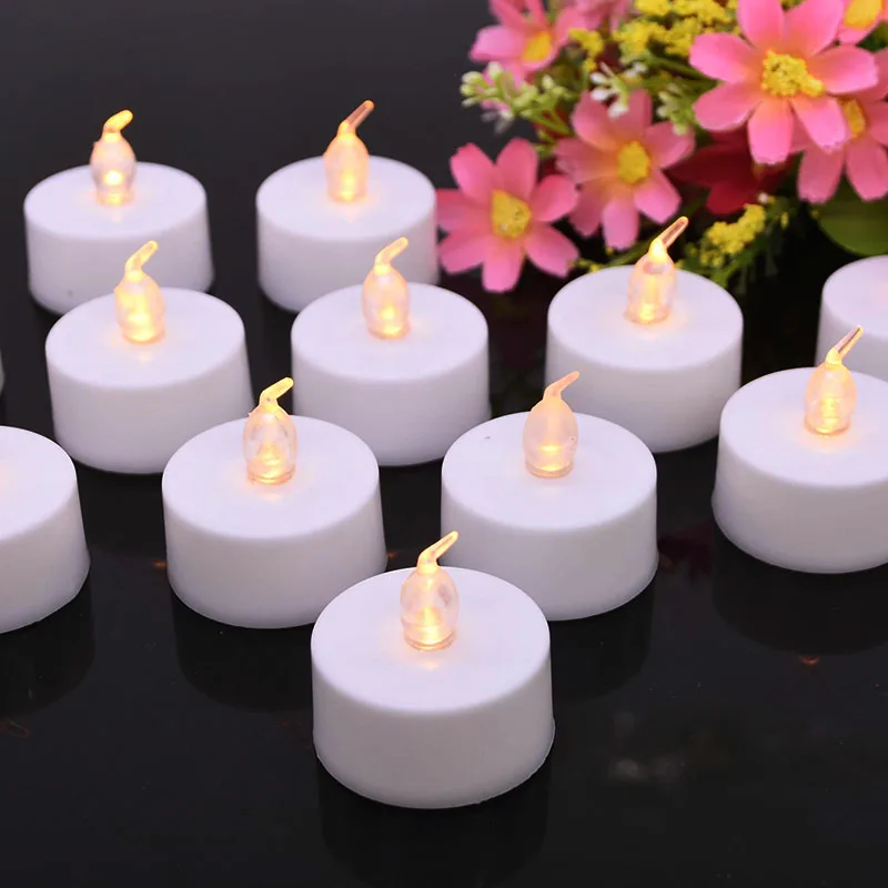 

12pcs Mini Candle Light For Halloween Party Decoration Night Light Birthday Wedding Party Decoration Light Supplies