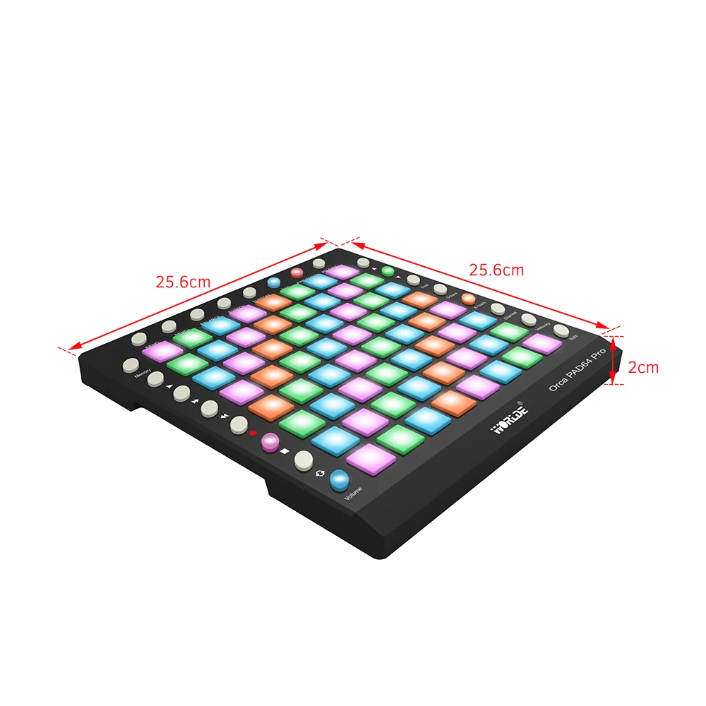 На выбор Косатка PAD64 A Pro Портативный USB MIDI Drum регулятор 64 RGB подсветкой колодки 24