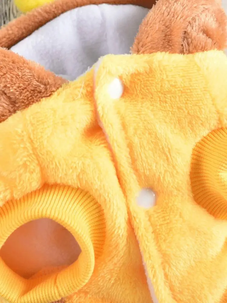 Осенне-зимнее Новое флисовое платье с капюшоном для домашних животных пчела