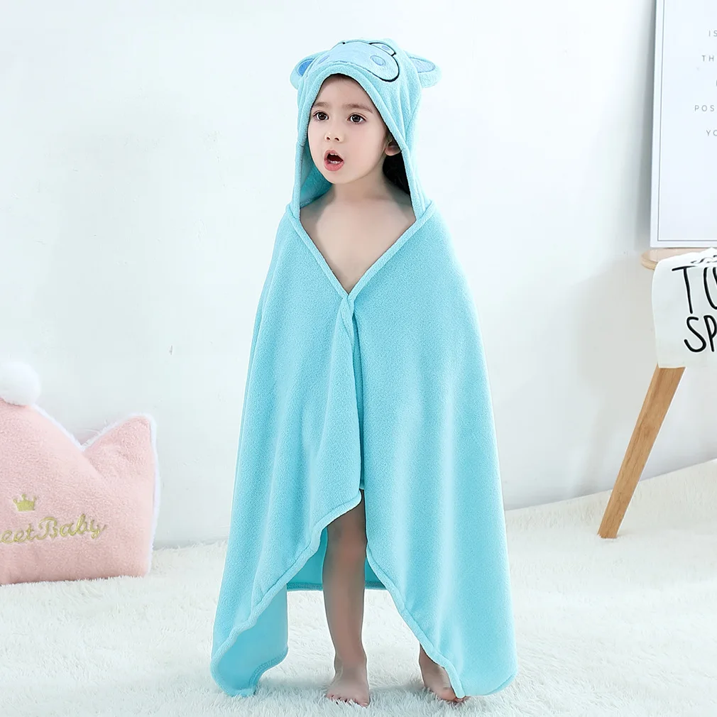 

Coral Velvet Beach Bath Towel For Kids Cartoon Animal Hippo children's Bath Towel Baby Stuff Blanket Towel For Newborns