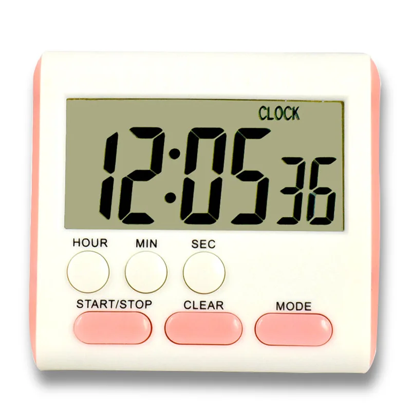 

Kitchen Clock English 24-hour Electronic Timer Digital Reminder Alarm Clocks Cooking Countdown Timer LCD Multifunction Home