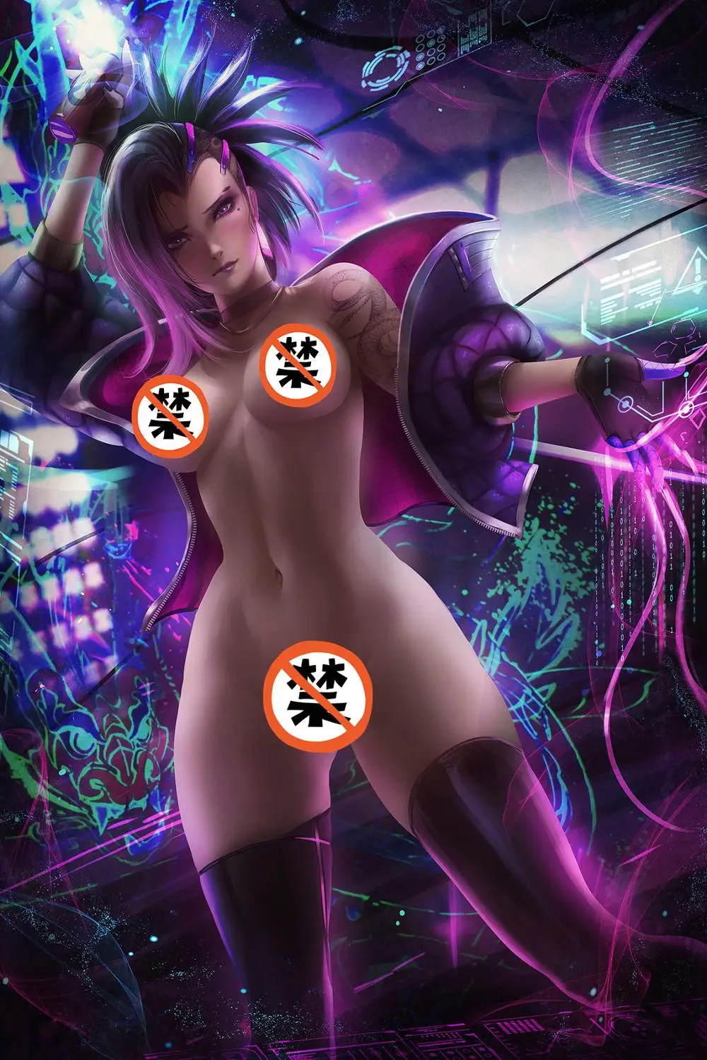 

Печать LOL KDA KaiSa Sombra сексуальная игра для девочек ИСКУССТВО ШЕЛК или холст постер на заказ 24x36 дюймов гостиная спальня домашняя Настенная кар...