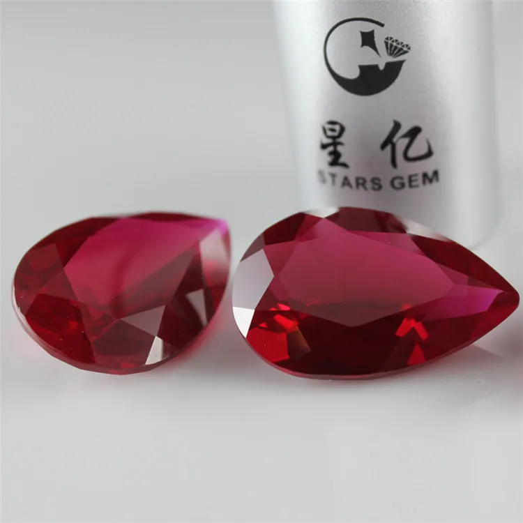 Синтетические корундовые бусины Starszuan 5 # Pretty в форме груши 9*11 мм для колец