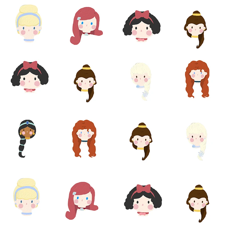 

Disney Cartoon Bright Princess Epoxy Resin Charms Acrylic Flat Bottom Jewelry Findings Decoration Handmde Jewelry Makings FSD346