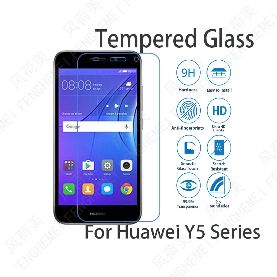 Закаленное стекло 10 шт./лот FENGHEMEI для Huawei Y5 Y5C Y520 Y540 Y541 Y5II Y5 Pro Lite Prime 2017 2018 2019 защита для экрана