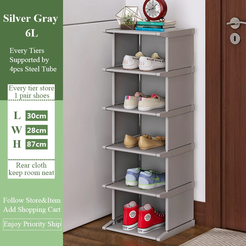 

2020New Shoe Rack Dustproof Shoe Cabinet Easy Assembly Shoe Organizer Shelf Space-Saving Conner Closet Holder Shoe Cabinet