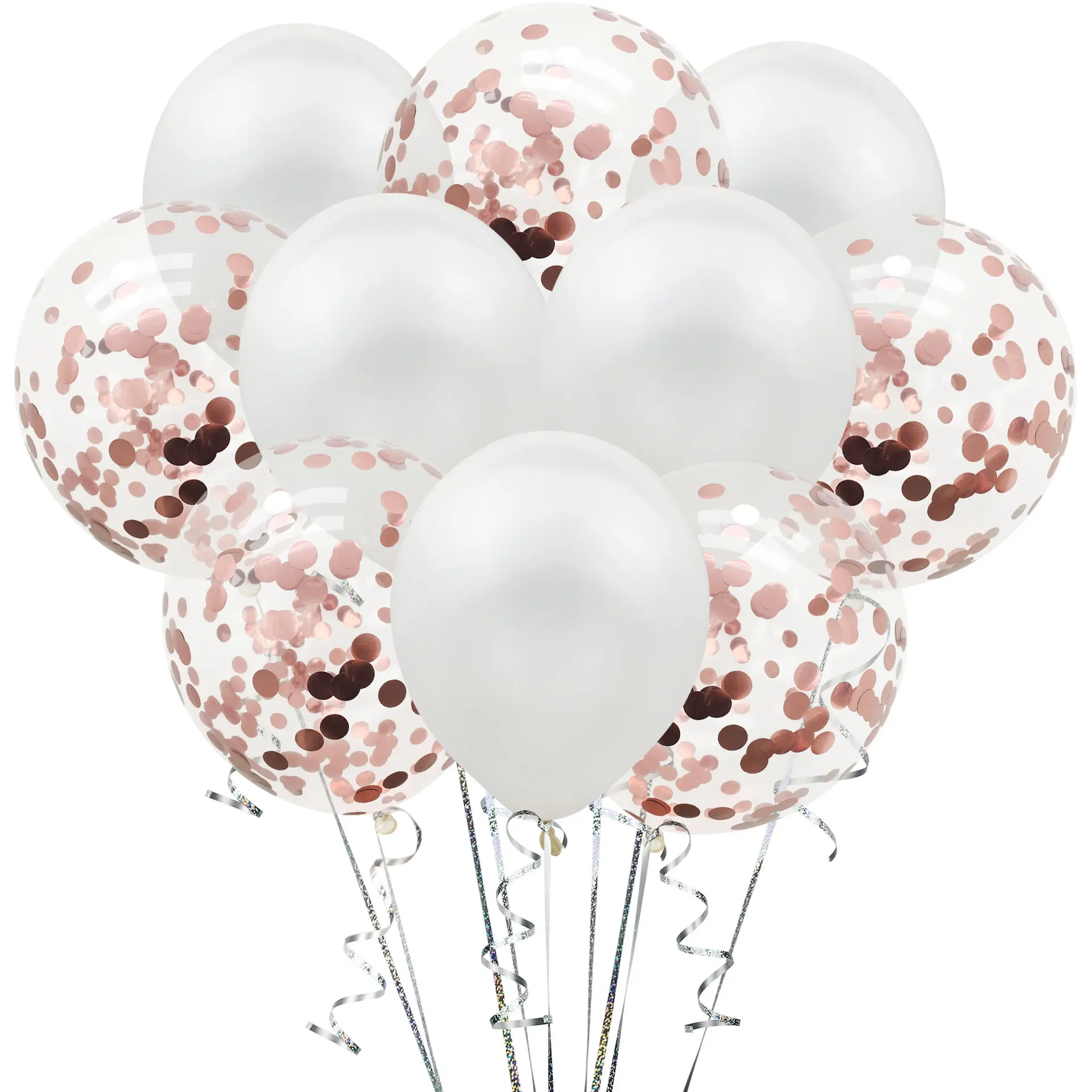 10pcs/lot 12inch Latex Balloons And Colored Confetti Birthday Party Decorations Mix Rose Wedding Decoration Balloon | Дом и сад