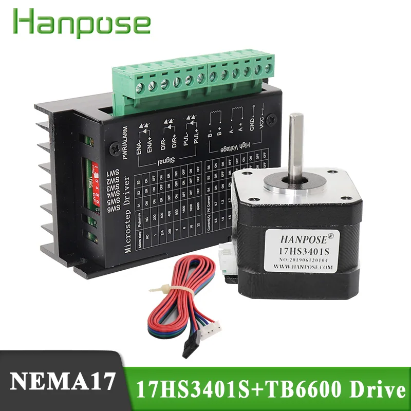 Двигатель шагового двигателя Nema17 1.3A 17HS3401S 42 с приводом TB6600 dupont для 3D принтера и