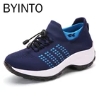 Кроссовки женские на платформе, спортивная обувь для тенниса, толстая подошва, дышащие сетчатые, для прогулок, тренировок, большие размеры 35-42