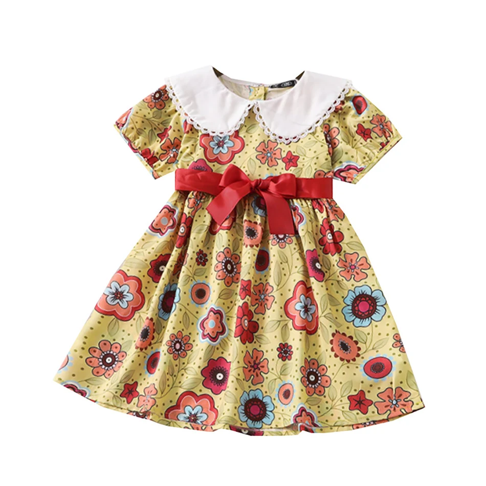 

2021 Children Clothing Baby Girl Denim Adjustable Sling Dress Summer Lace Tutu Dresses Kids Party Wear 1-6T