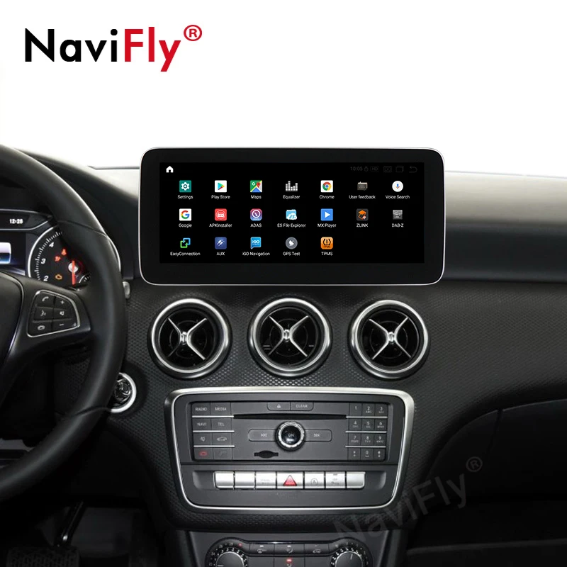 NaviFly Android 10 0 автомобильный dvd Радио мультимедийный плеер GPS для Benz A class W176/CLA X156 A200
