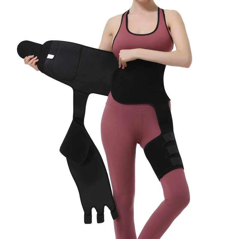 Neoprene Women High waist thigh trimmer and butt lifter body shaper leg Slim Sport Legging Fat Burning Slimming Belt With Pocket