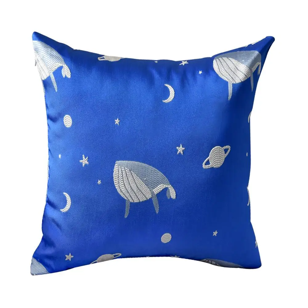 Dark Blue NAPEARL, 1 шт., детская спальня, стул, диван, Декор, наволочки, текстиль, Современная наволочка, Кит, жаккард, квадратный, элегантный, мультяшный - Цвет: Dark Blue