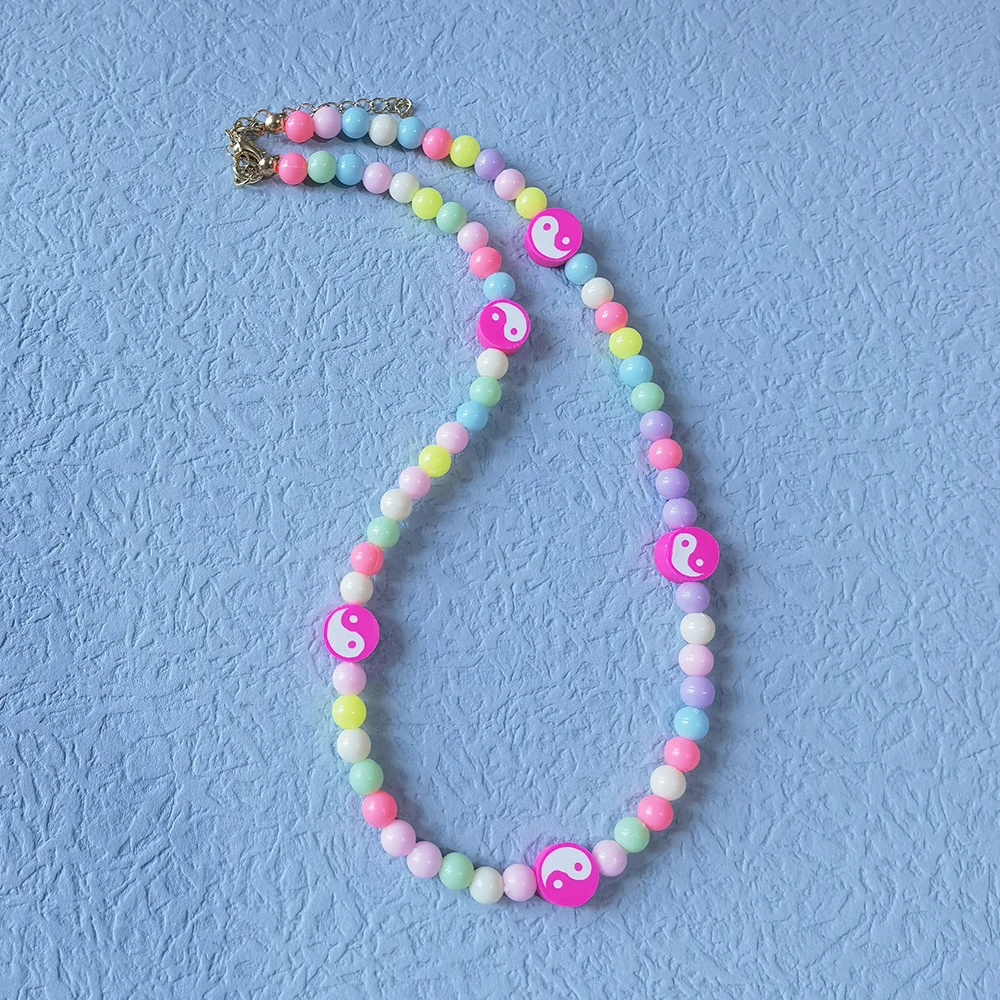 Модная Цепочка-чокер ручной работы ZX YinYang из бисера ожерелье для женщин и девушек