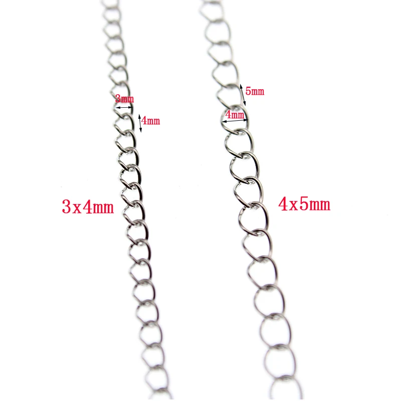 (Не выцветает) браслет из нержавеющей стали сварной удлинитель хвостовой цепи