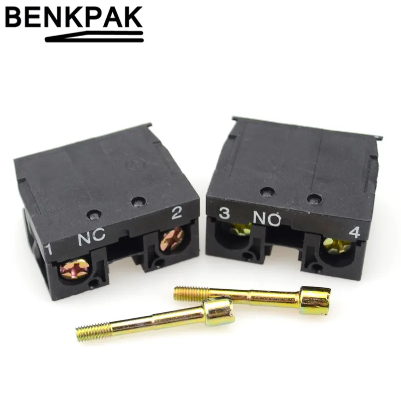 2 шт. XB2 кнопочный переключатель ZB2BE102C(NC) контактный блок ZB2-BE101C(нет