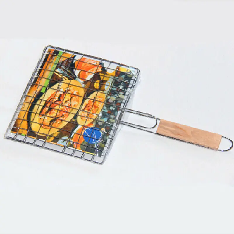 Удобная портативная решетка для гриля решетки барбекю мяса хот дога зажим с