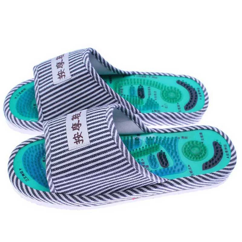 Мужские массажные тапочки для ног с иглоукалыванием и сеткой шиацу Обувь