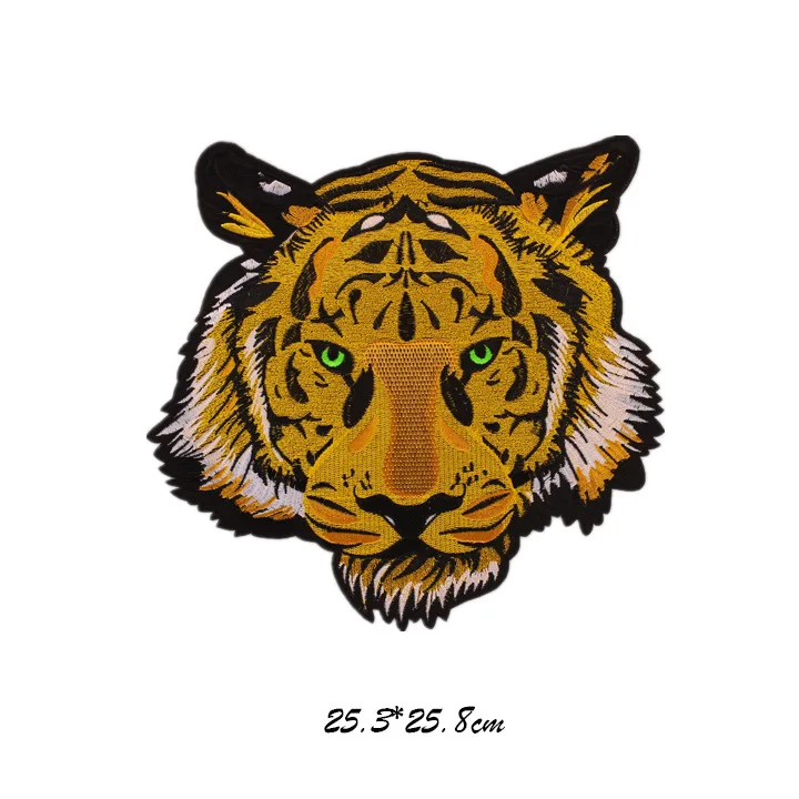 

large embroidery big tiger animal cartoon patches for bag badges applique clothing DE-322