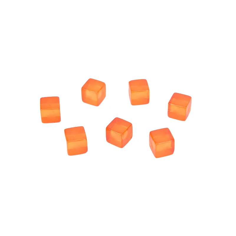 

100pcs/pack Transparent Square Corner Colorful Crystal Dice Chess Piece Right Angle Sieve For Puzzle Game 8mm