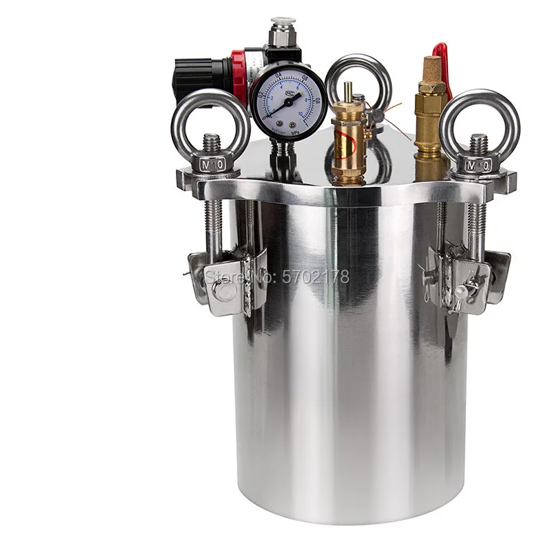 high quality 304 dispensing bucket 1L  supports custom glue Dispenser  stainless steel pressure tank