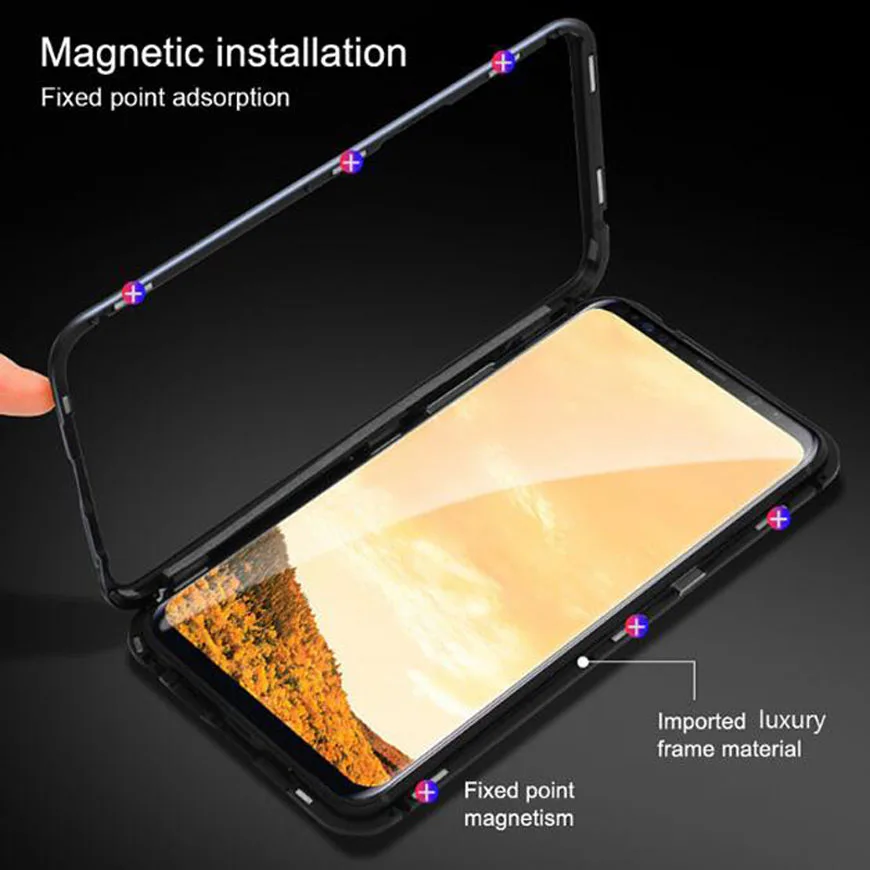 Магнитный адсорбционный металлический чехол для телефона Xiaomi Mi 10 Pro 9 SE A3 Lite CC9e 9T