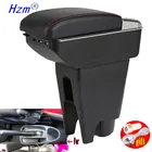 Подлокотник для Peugeot 107Citroen C1Toyota Aygo BJBYD F0, подлокотник для салона автомобиля, центральный ящик для хранения, светодиодная подсветка USB, украшение для автомобиля