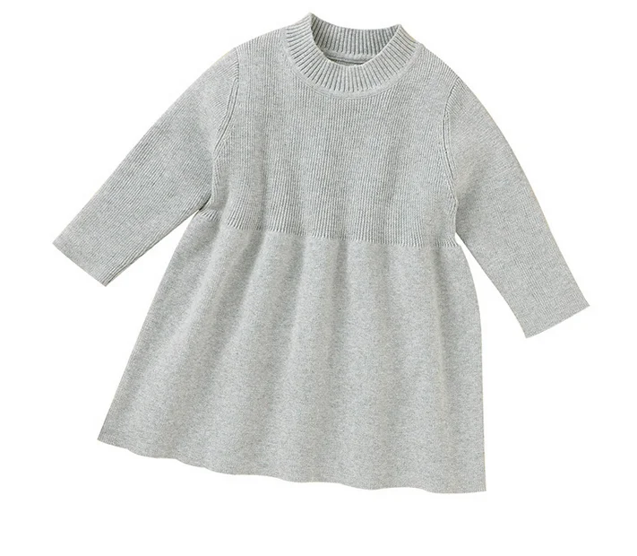 

Baby Toddler Girl Knit Sweater Dress, Newborn Solid Color Long Sleeve Smock Dresses Top Fall Winter Outfits