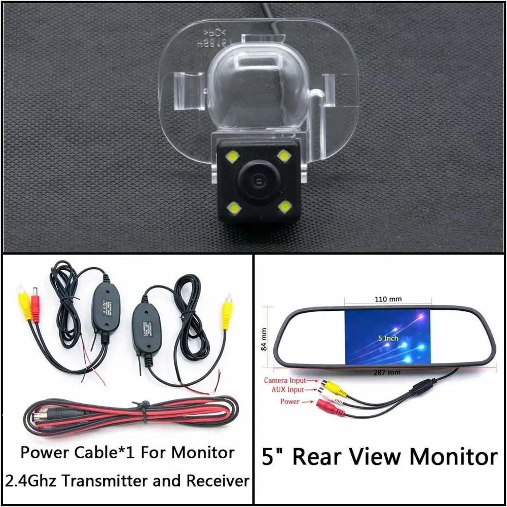 C Wireless 5 inch M 4 Светодиодный свет камера заднего вида для hyundai Accent Solaris Creta ix20 Verna i25 Accent 4 RB 5D седан Автостоянка ЖК-зеркало монитор - Название цвета: C Wireless 5 inch M