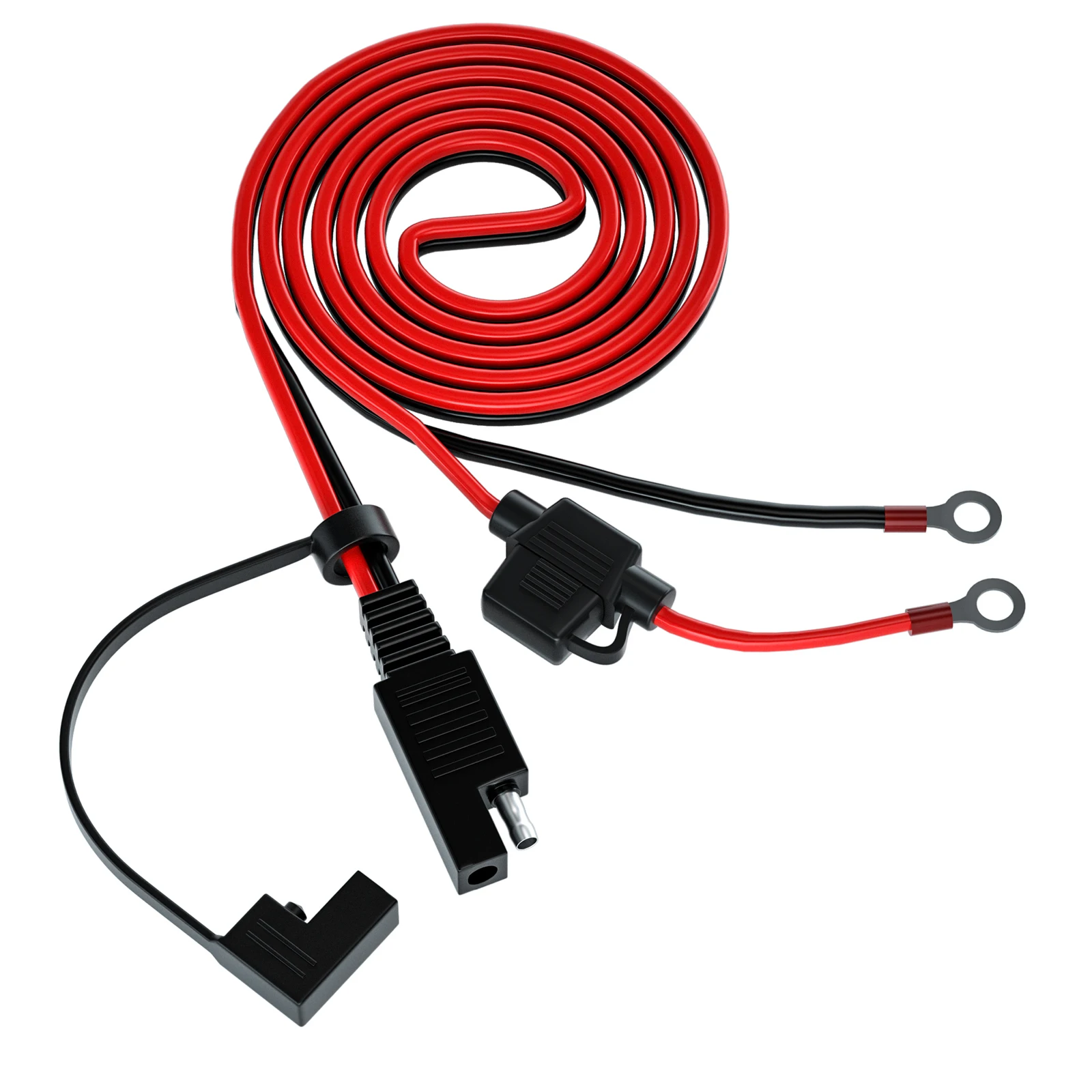 12v ring terminal sae to o ring connecter extension cord cable 4ft battery charger car motorcycle quick connection wire free global shipping
