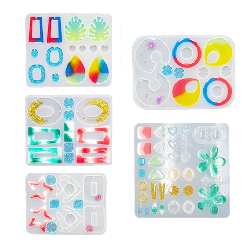 

Аксессуары для самостоятельного изготовления сережек, форма из смолы, чтобы сделать геометрические серьги-кольца, подвески для ожерелья, п...