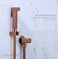 mttuzk rose gold square bidet bathroom hand shower bidet toilet sprayer hygienic shower bidet tap wall mounted bidet faucet set